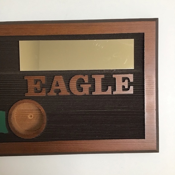 Vintage Eagle Wood Wall Plaque Award Trophy Golf Ball Holder First Eagle Blank - Picture 11 of 12